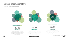 綠色16:9寬屏多彩氣泡百分比數(shù)據(jù)對比ppt圖形