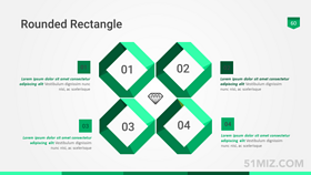 綠色16:9寬屏菱形排列總分結(jié)構(gòu)ppt素材