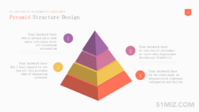  Color 16:9 widescreen small fresh three-dimensional ppt pyramid template download