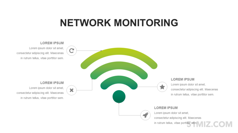 16:9寬屏創(chuàng)意wifi信號ppt擴散圖素材