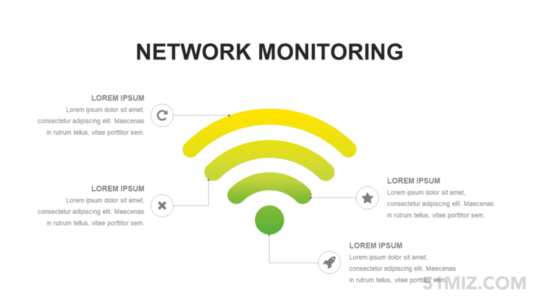 16:9寬屏創(chuàng)意wifi信號ppt擴散圖素材