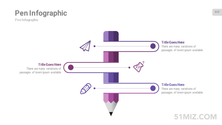 紫色16:9寬屏簡(jiǎn)約斷層鉛筆3項(xiàng)并列關(guān)系圖表